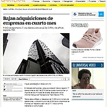 Bajan adquisiciones de empresas en cuarto mes